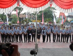 Kemenkumham Lampung Upacara Peringatan HUT Kemenkumham Ke-78