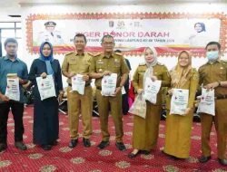 Pegawai Dinsos Lampung Ikut SIGER Donor Darah Sambut HUT Lampung Ke-60