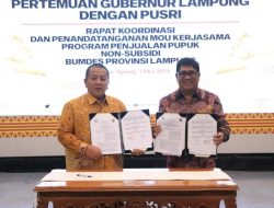 Gubenur Arinal Djunaidi Tandatangani Kesepakatan Bersama PT. Pusri Palembang