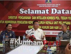 Dirpamintel Ditjenpas Kombes, Pol. Teguh Yuswardhie Kunjungi Kanwil Kemenkumham Lampung, Ini Arahannya