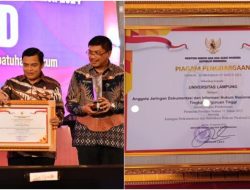 Unila Raih Penghargaan Jaringan Dokumentasi dan Informasi Hukum Nasional (JDIHN) Terbaik Ketiga Tahun 2024
