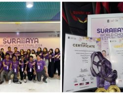Paduan Suara Mahasiswa Universitas Lampung Raih Medali Emas Ajang Surabaya World Choir Festival 2024