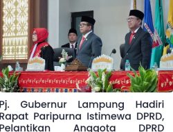 Pelantikan DPRD Lampung, Pj Gubernur Lampung Samsudin Bacakan Sambutan Menteri Dalam Negeri RI Tito Karnavian