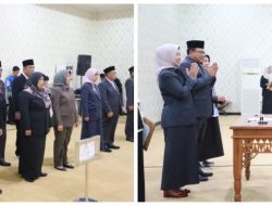 Rektor Unila Prof Lusmeilia Lantik Dekan Fisip dan FH