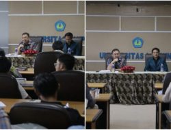 Warek Bidang Kemahasiswaan Dr. Ayi Ahadiat Buka Kegiatan Uji Publik Penyusunan Aturan Pemilihan Raya yang Digagas DPM-KBM ) Unila