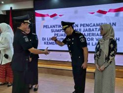 Kemenkum Lampung Gelar Pelantikan dan Pengambilan Sumpah Jabatan Pejabat Manajerial