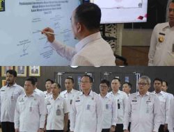 Kakanwil Kemenkum Lampung Santosa Pimpin Penandatanganan Komitmen Bersama Untuk Pembangunan Zona Integritas Menuju WBK 2025