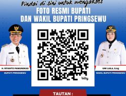Pemerintah Kabupaten Pringsewu melalui Dinas Kominfo Menyampaikan Rilis Foto Resmi Bupati dan Wakil Bupati Pringsewu Periode 2025–2030