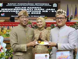 HUT Lampung ke-61,  Ketua DPRD Provinsi Lampung Ahmad Giri Akbar Sampaikan Terima Kasih Ke Masyarakat