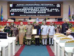 DPRD Lampung Gelar Rapat Paripurna Istimewa HUT Lampung ke-61, Berlangsung Penuh Semangat Kebersamaan