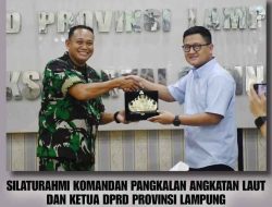 Ketua DPRD Lampung Ahmad Giri Akbar Sambut Kedatangan Danlanal Lampung