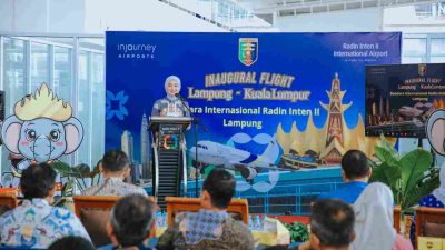 Bandara Radin Inten II Kembali Buka Layanan Internasional, Wagub Jihan Nurlela Lepas Penerbangan Perdana Rute Lampung–Kuala Lumpur