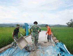 TMMD ke-127 Kodim 0421/Lampung Selatan Bangun RTLH dan Infrastruktur Warga