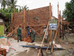 Progres Rehab RTLH TMMD Kodim 0421/Lampung Selatan Masuki Tahap Konstruksi Utama