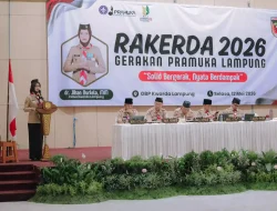 Ketua Kwarda Pramuka Lampung Jihan Nurlela Buka Rakerda Pramuka Tahun 2026, Lakukan Penguatan Kolaborasi Mendukung Pembangunan Daerah dan Nasional